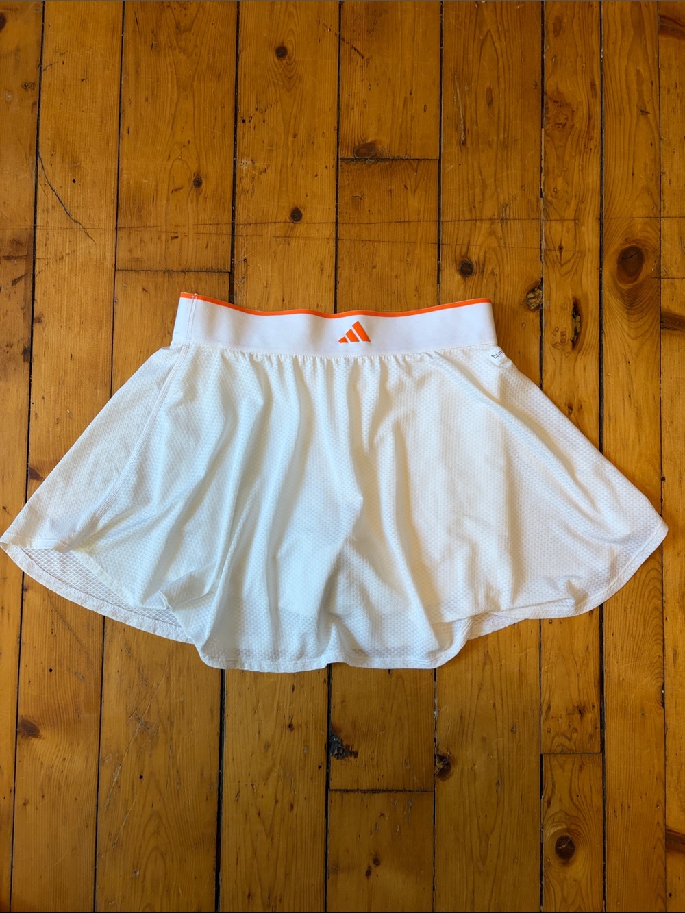 adidas White Athletic Skirt with Orange